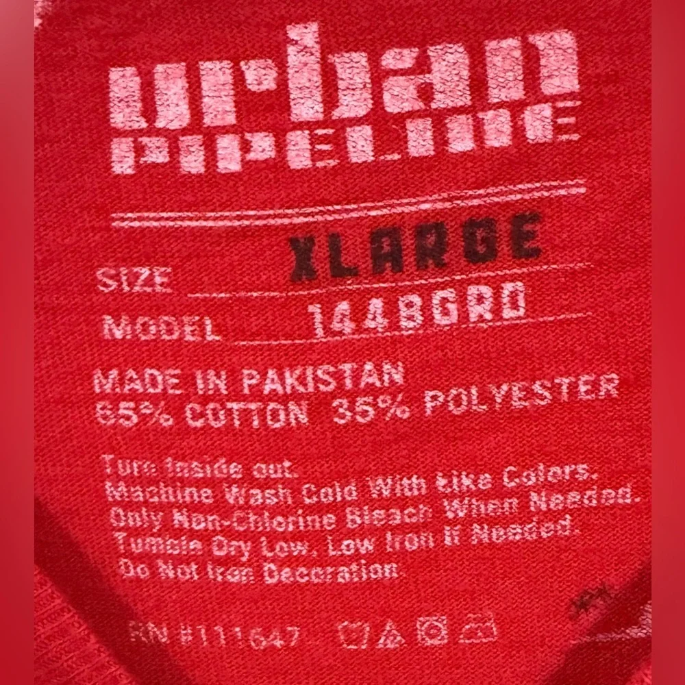 Urban Pipeline Christmas Tee Santa Is My Ho Ho Homeboy Graphic Red Size XL - Picture 5 of 6